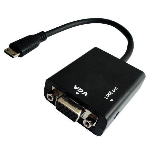  Mini HDMI to VGA + Audio  1080p  15 \" 3