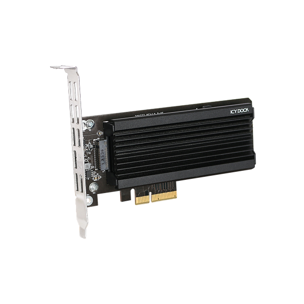 Icy Dock EZConvert Ex Pro M.2 NVMe SSD to PCIe 3.0/4.0 x4 Adapter with Heat Sink & PCIe Bracket 7